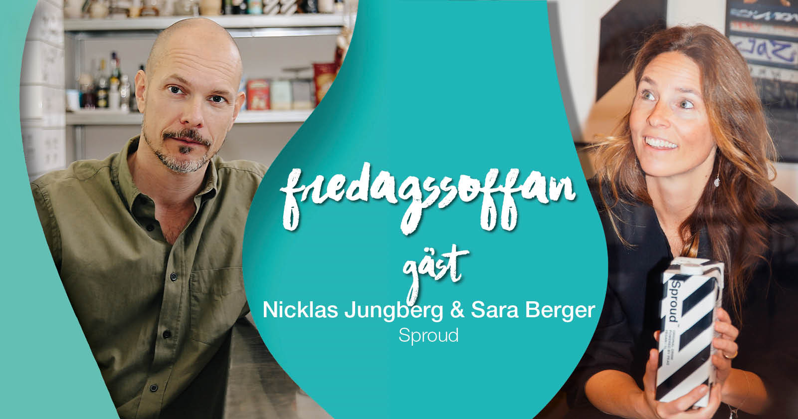 Bilden är en bild till Handelskammarens event "Fredagssoffan". Konceptet finns även som podd på Spotify. I bilden finns kommande gäster Nicklas Jungberg och Sara Berger. Nicklas är ägare/grundare till Sproud och Sara är vd för Sproud i Malmö.