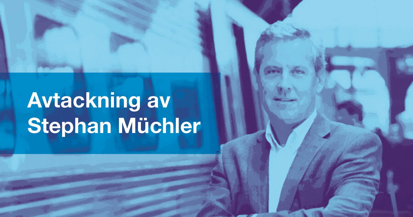 Bild på Stephan Müchler. Bildtext: Avtackning av Stephan Müchler