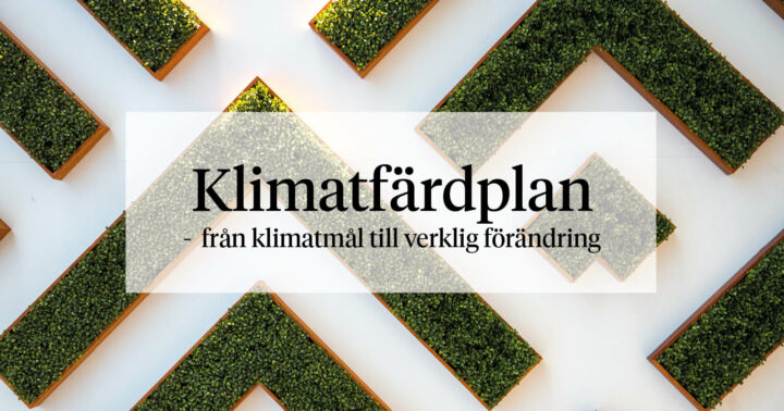 Bild på en labyrint och text där det står klimatfärdplan