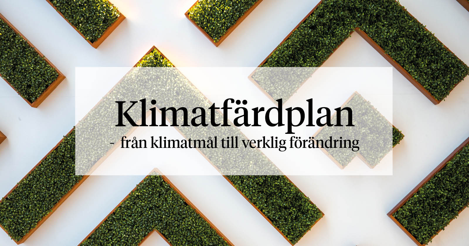 Bild på en labyrint och text där det står klimatfärdplan