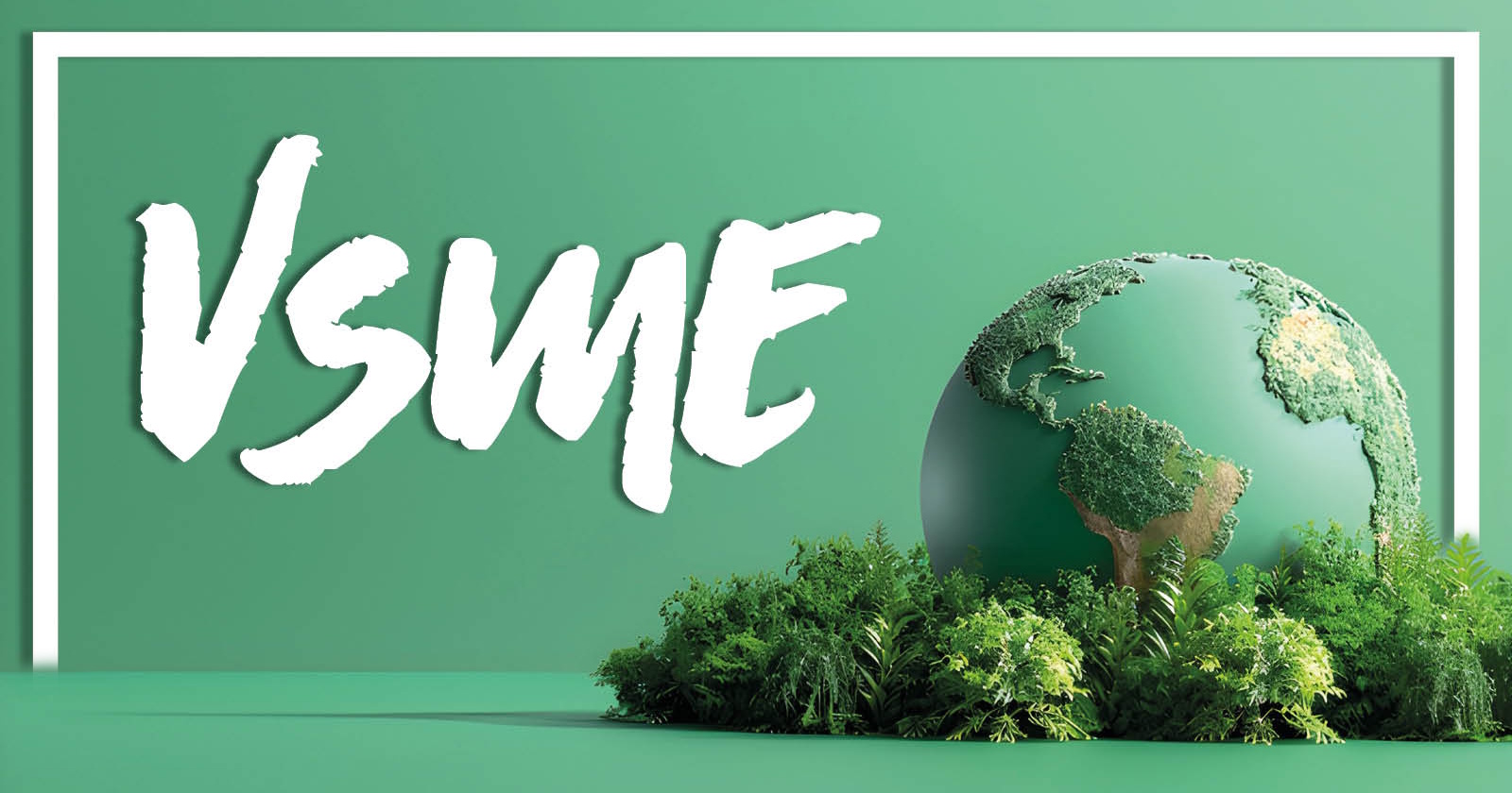 Bild med VSME med ett jordklot vid sidan om