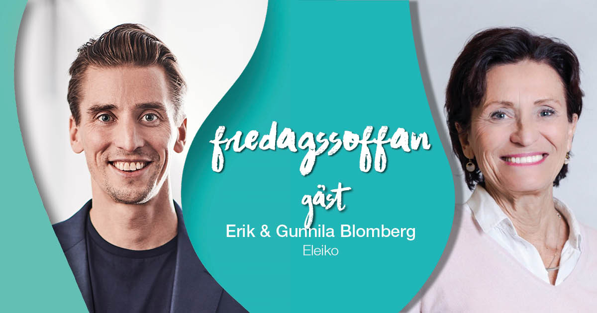 Bilden föreställer Erik och Gunnila Blomberg. Son och Mor och våra nästa gäster i Fredagssoffan.