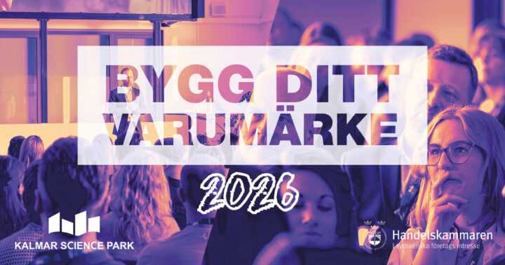 Publikbilder i rosa/lila ton. Bildtext: Bygg ditt varumärke 2026.