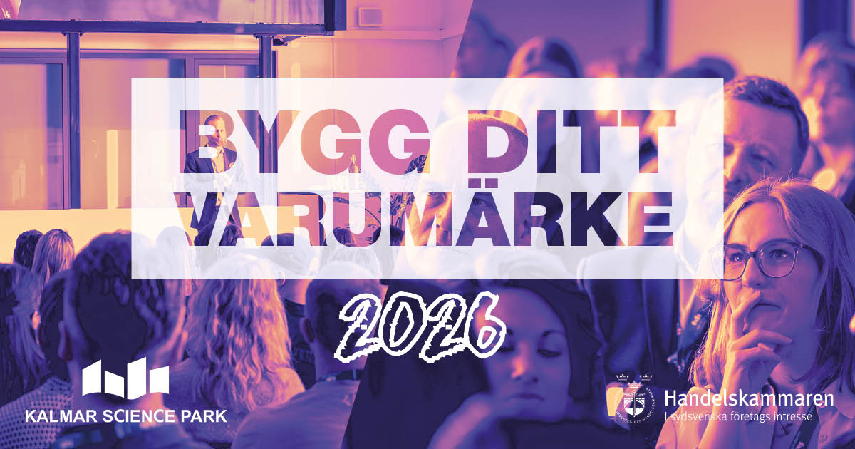 Publikbilder i rosa/lila ton. Bildtext: Bygg ditt varumärke 2026.