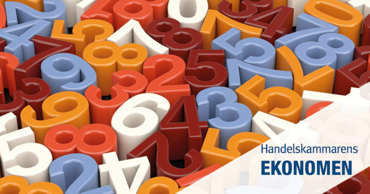 Bilden är fylld av färgglada siffror. I ena hörnet syns Ekonomens logga.