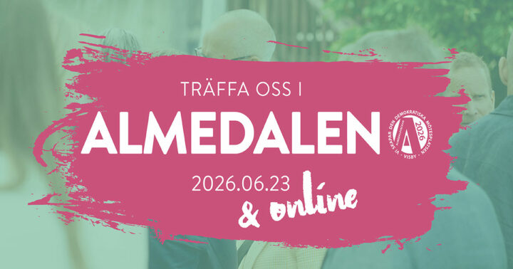 Bilden visar visby på Gotland. Bildtext: Träffa oss i Almedalen 20206.06.23 och Online