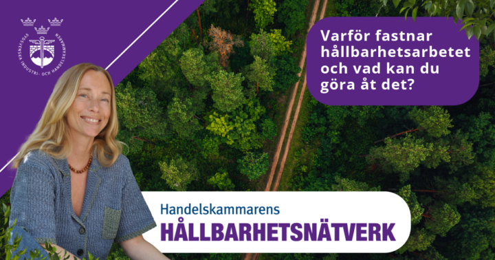 Bild på föreläsaren med en skog och väg som bakgrund