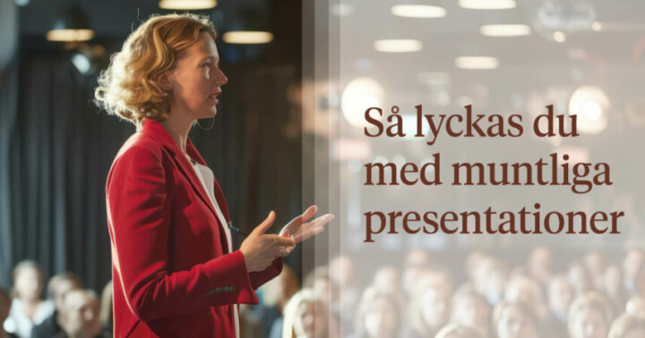 Kvinna som talar inför publik