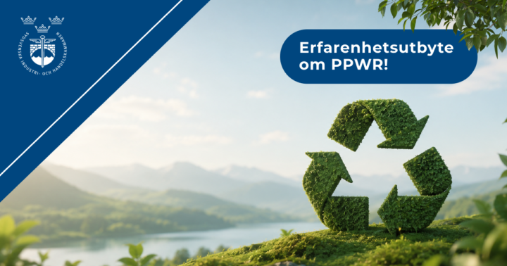 En recycling symbol med en vacker bakgrundsbild