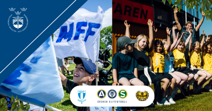 Bild på barn som spelar fotboll från MFF och Mjällby